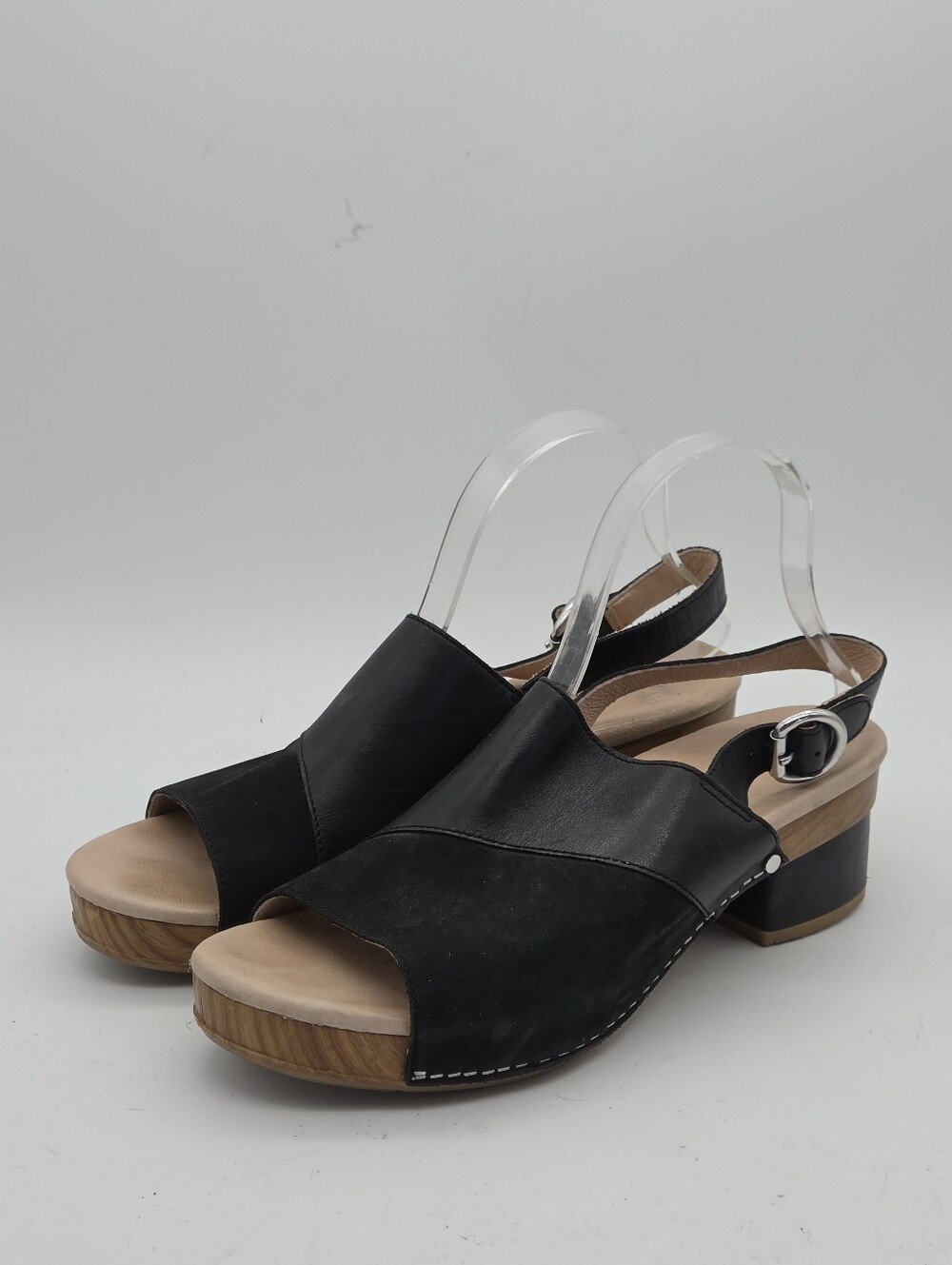 Dansko Madalyn Black Slingback Sandals Clogs Size 41 10.5 - 11